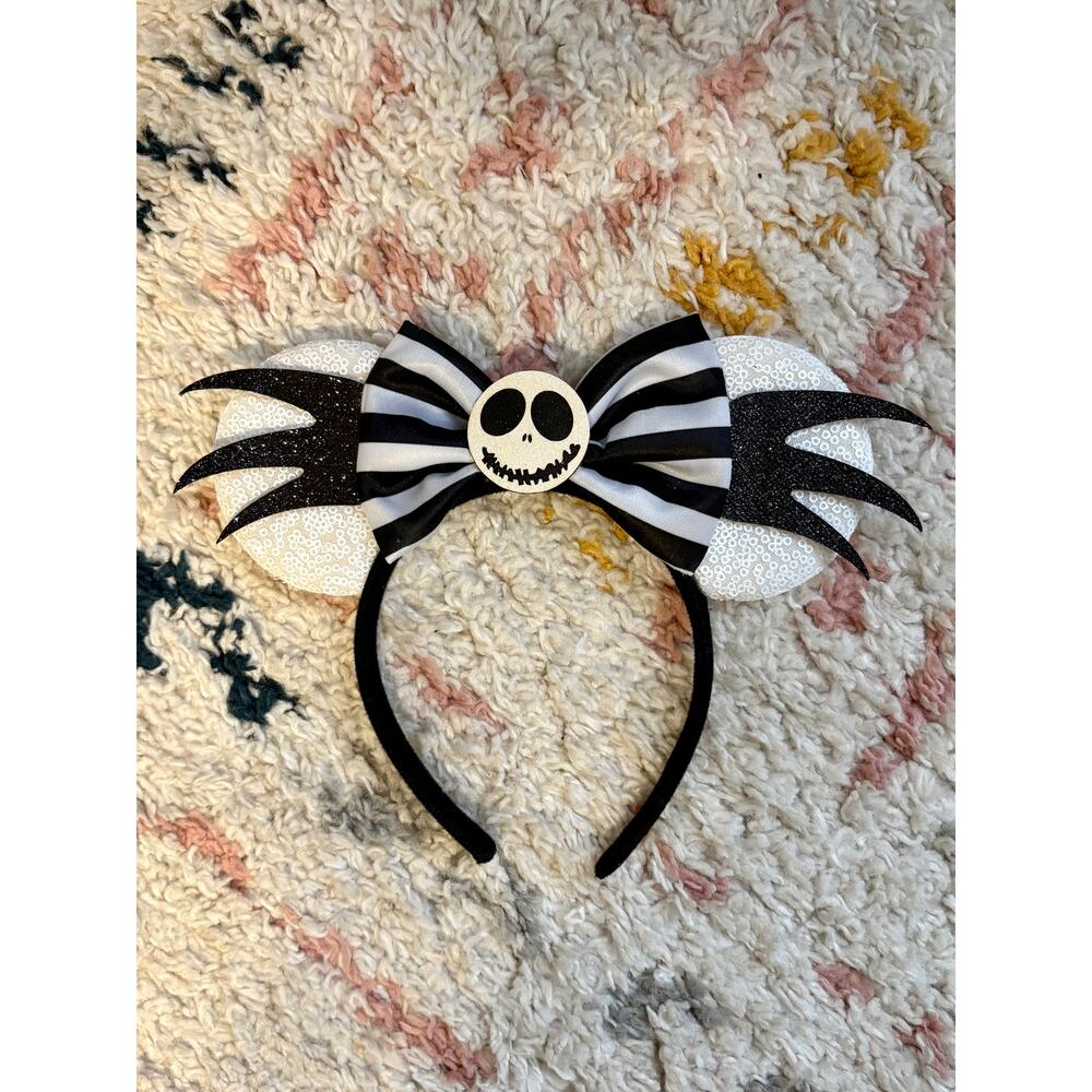 Disney Jack Skellington Minnie Ears Headband